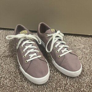 Womens Sz 9.5 Mauve & White Keds Jump Kick Duo Low Top Sneakers